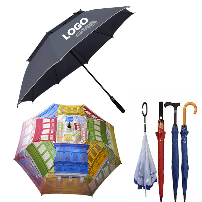 Shaft Wholesale Strong Golf Umbrella Subway Umbrella Sun Golf Super Size Umbrella Collapsible Guangzhou Golf