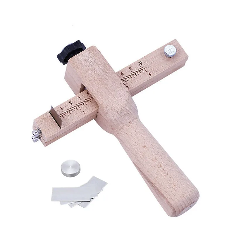 Adjustable Leathercraft Strip Belt Hand Cutting Adjustable DIY Leather Strap Cutter Wooden Strip Cutter