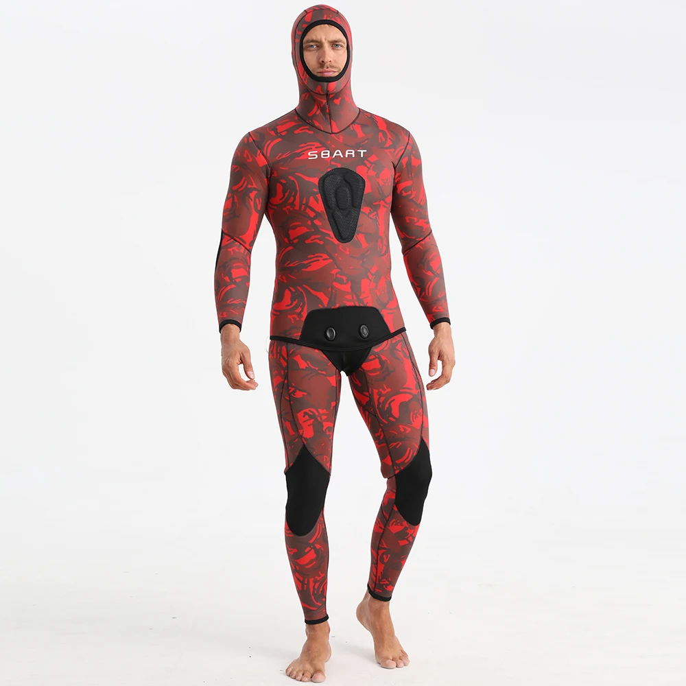 SBART High Quality Traje De Buceo Freediving Suit Neoprene Warm Spearfishing Wetsuit Snorkeling Swim Wear 3/5mm Camo Wet Suit