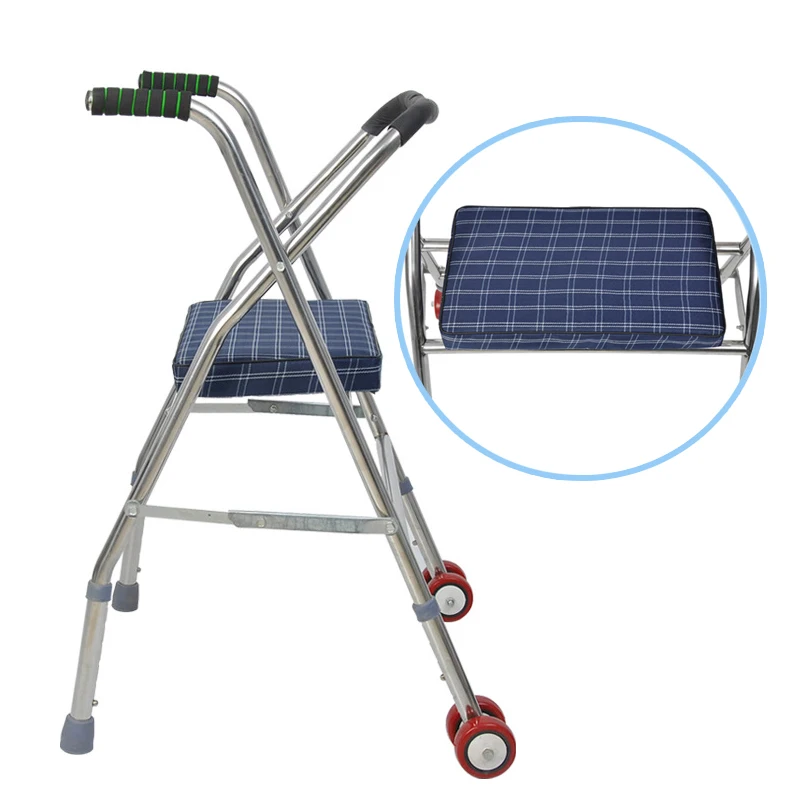 Hot Selling Aluminum Lightweight Rollator 2 Wheel Walker with Seat for Adults