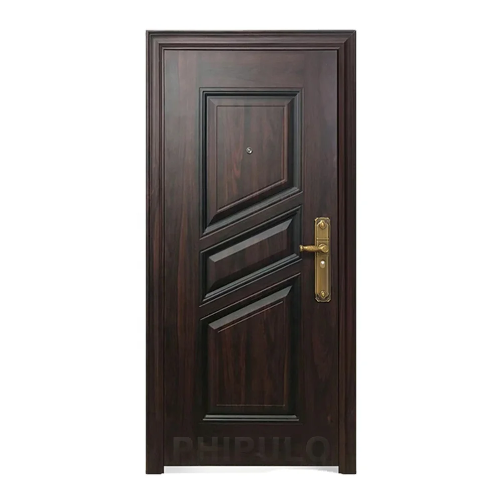 Custom size Front Entry Security Door Honeycomb Paper Main Entrance Steel Door High Quality External Metal Doors