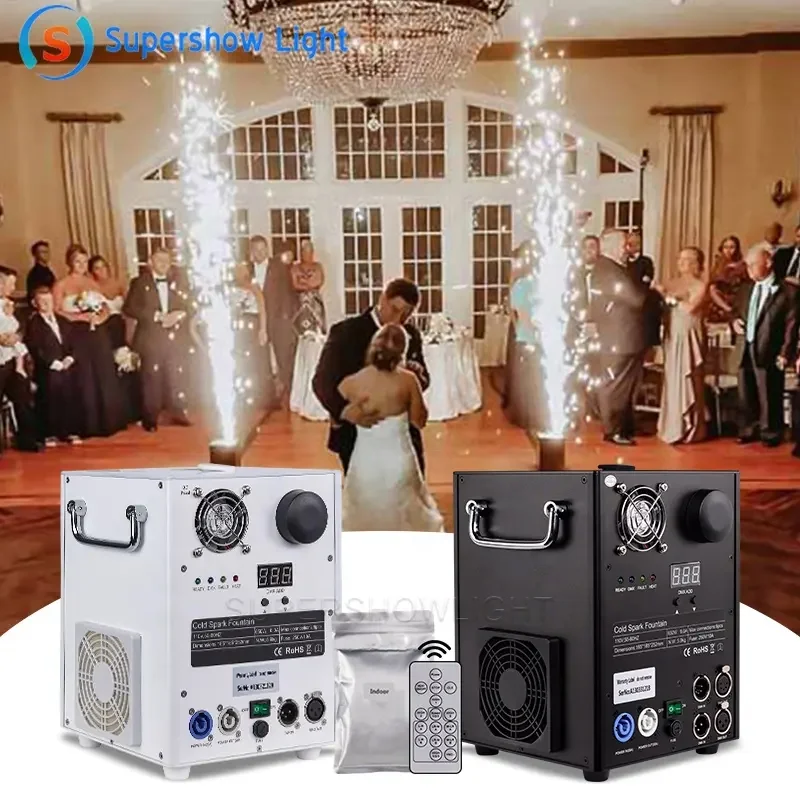Supershow Wireless Cold Spark Machine DMX512 Remote Control Cold Sparkler Machine For Wedding Dj Party