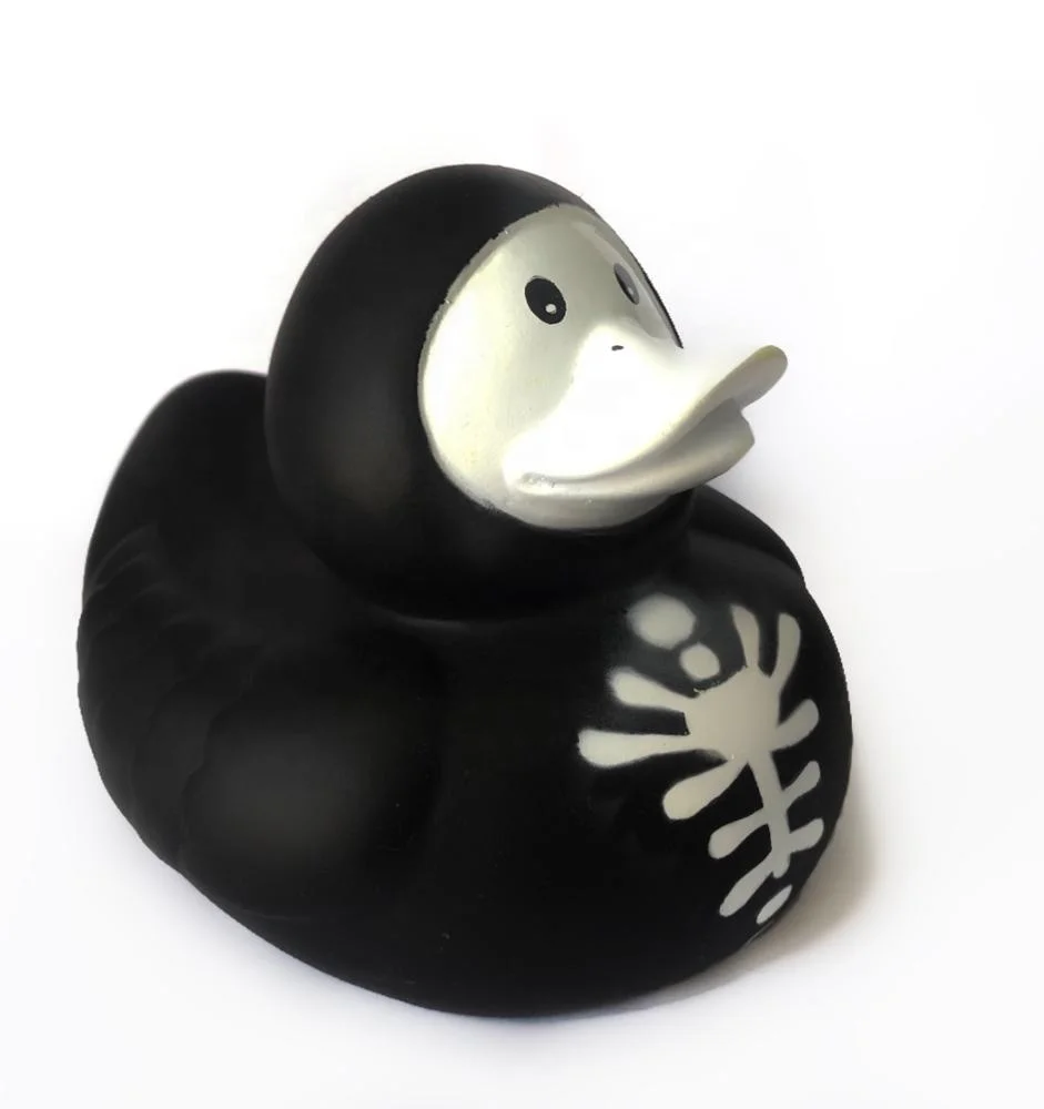 Holiday Custom Unique New Design Skull Pumpkin Bath Toys Baby Halloween Rubber Duck Toy