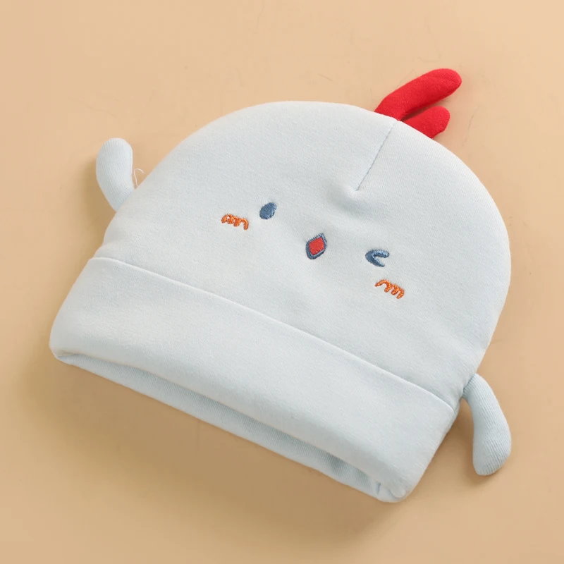 Autumn and winter warm newborn thickened 0-6 months baby boneless cotton newborn men and women baby beanie cap