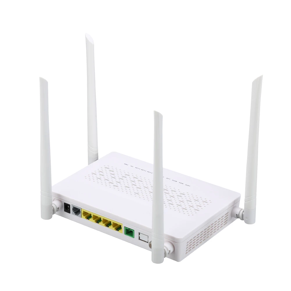 New GPON ONU 4GE+1VOIP+WIFI(2.4g+5g)+USB GPON ONT dual band with WPS