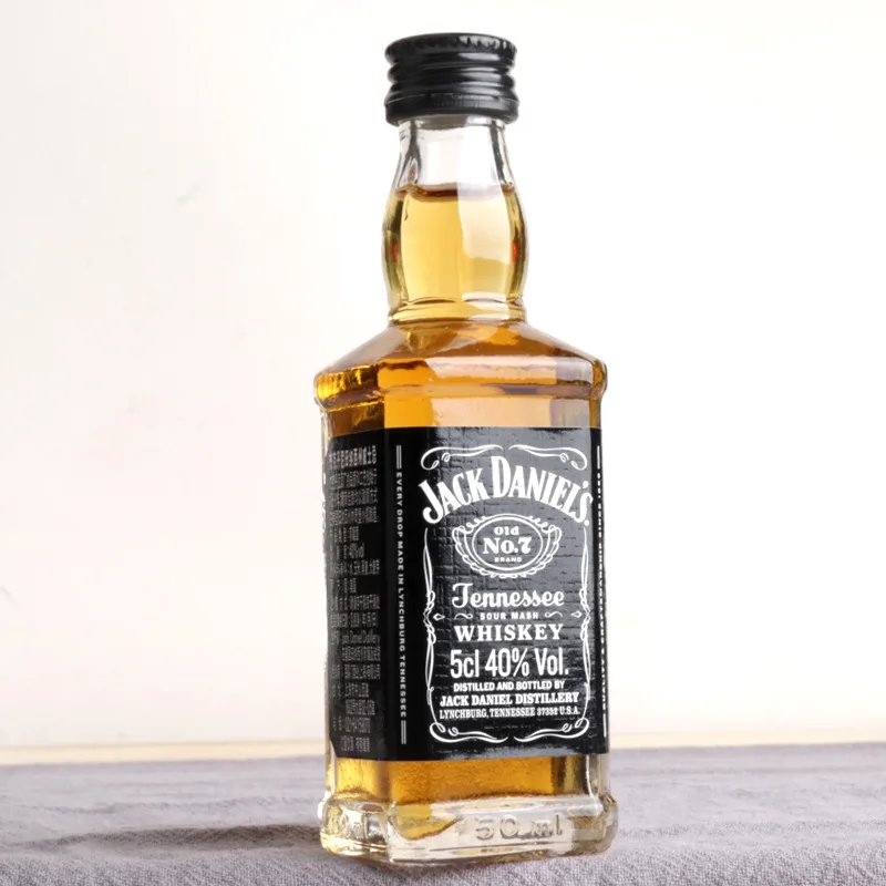 Wholesale Jack Daniels 50Ml Spirits Vodka Gin Liquor Glass Bottle With Cork Or Screw Cap For Sale