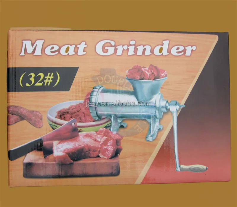 New Heavy Duty 32# Home Stainless Steel Manual Meat Grinder Kitchen Mincer Commercial Hand Vegetables Mincing Grinding Machine