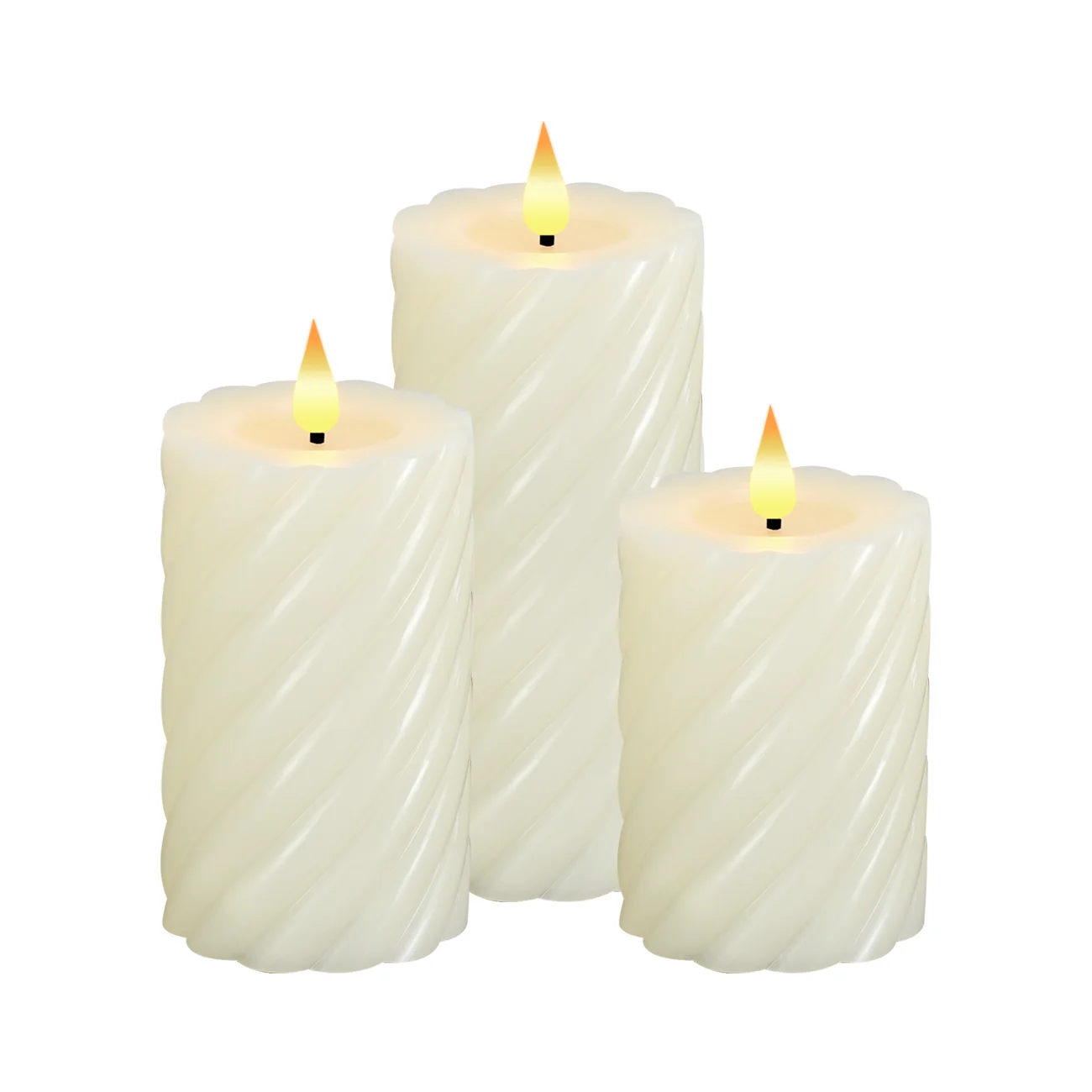 led flameless candle helical Solid wax Christmas candle Church prayer candle wedding