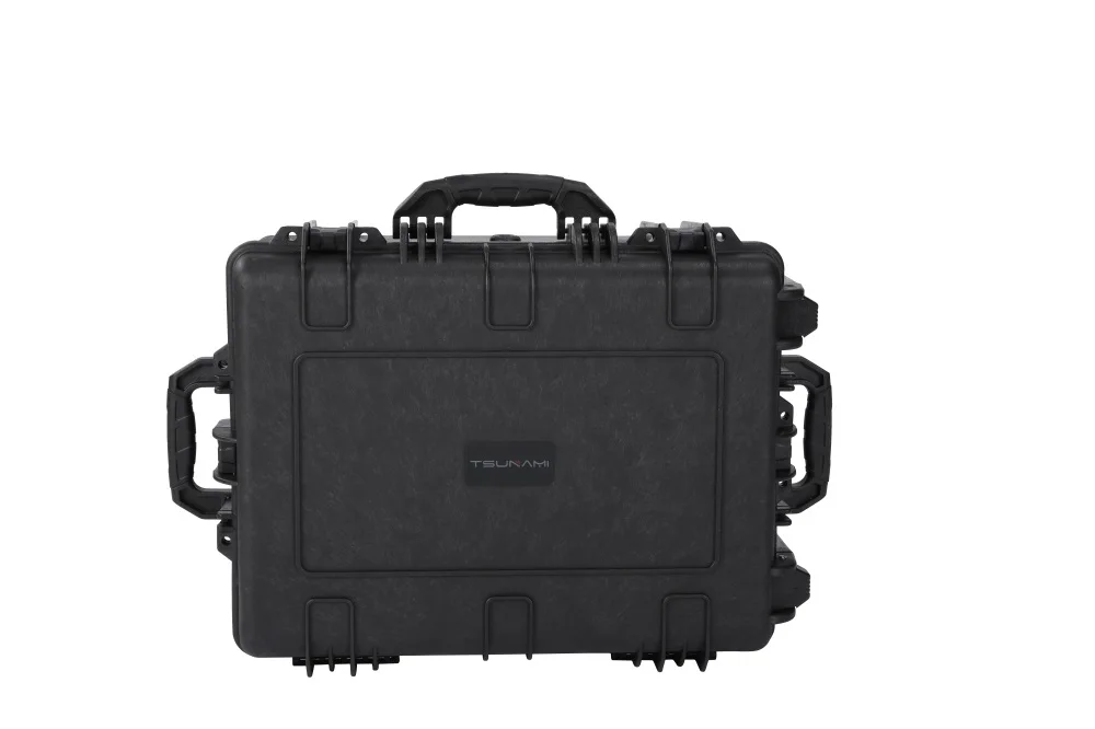 large storage trolley tool case waterproof tool box on wheels black plastic storage box