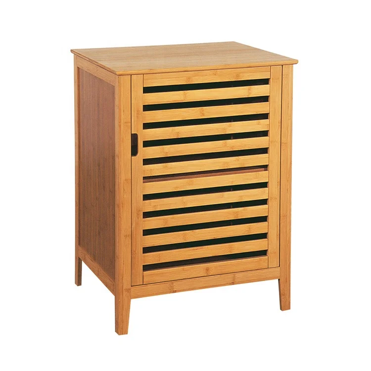 Bathroom Furniture Corner Bamboo Storage Cabinet, Bathroom Cabinet
