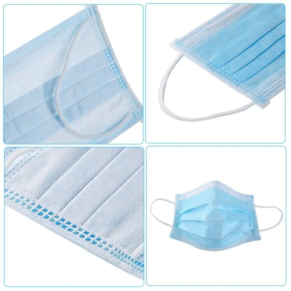 Hot Selling Disposable Three-Layer Blue Non-Woven Mask for Adults and Children for Hospitals and Schools