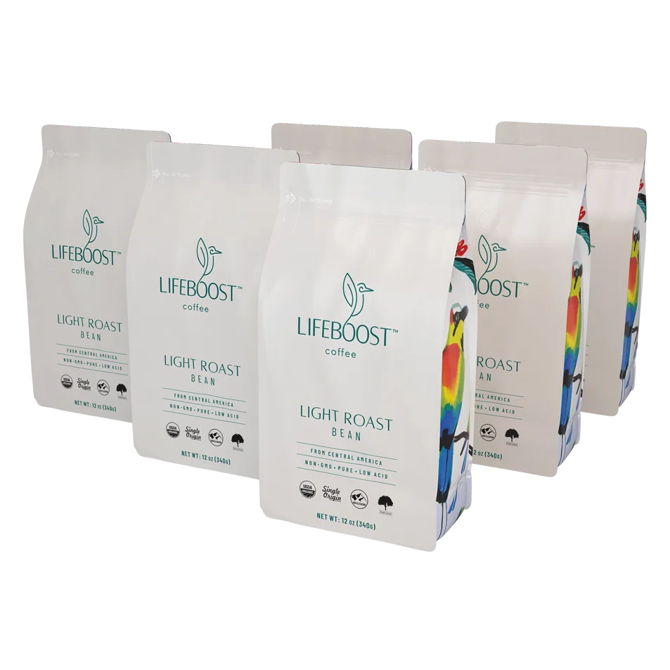 Светло-обжаренные органические кофейные зерна