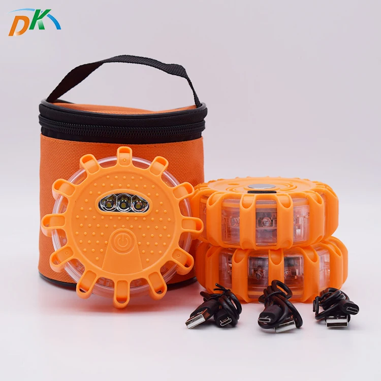 DEKE DK Mini Portable 9 Flasher Mode LED Flare Warning Safety Traffic Light