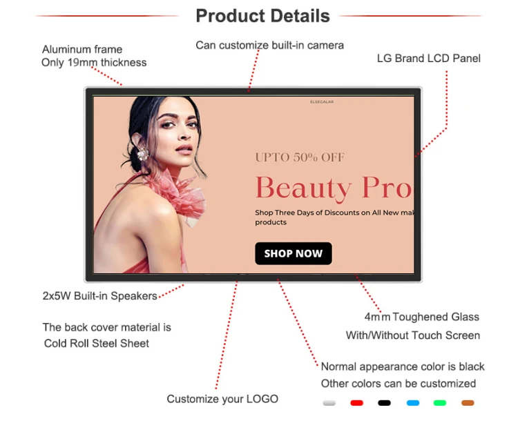 32 43 49 inch wall mounted digital signage wall mounted vending machine media player