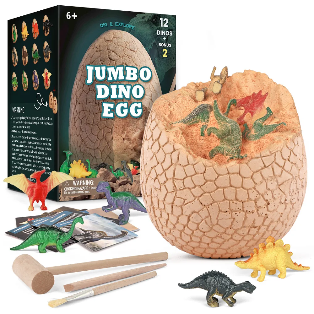 Dig a Dozen Dino Easter Egg Excavation Toys Break Open Party Gifts Unique Large Surprise Dinosaur Dino Egg Dig Kit For Kids