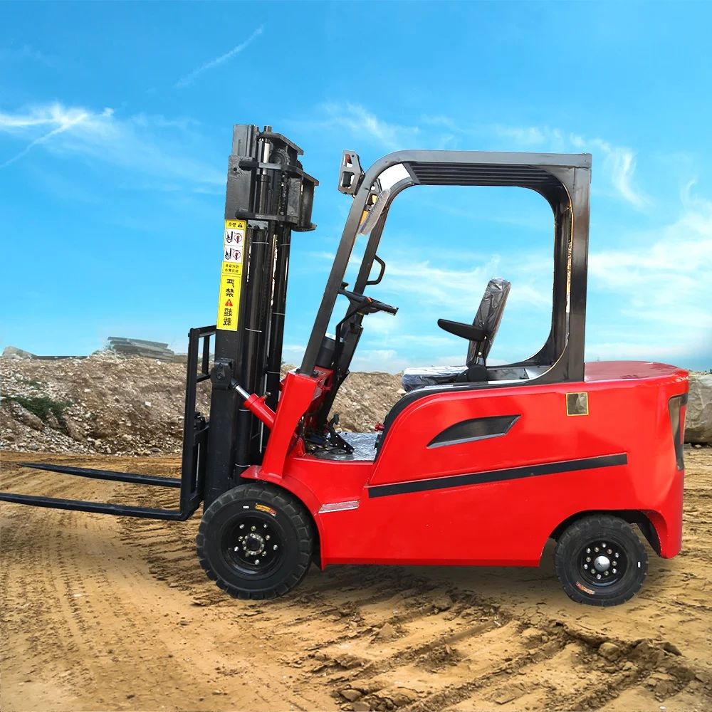 3T All-Electric Four-Wheel Electric Forklift 3ton Diesel Pallets Battery Charger Pallet Stacker