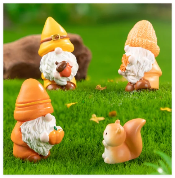 Оптовая продажа ручная роспись популярные миниатюрные пасхальные садовые украшения на заказ полимерные фигурки гнома скульптуры 3D игрушки от производителей