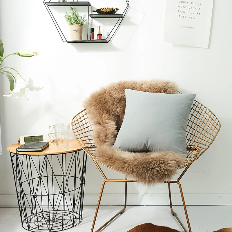 Skin-friendly breathable Classic european casual candy pure color suede cushion cover for sofa use