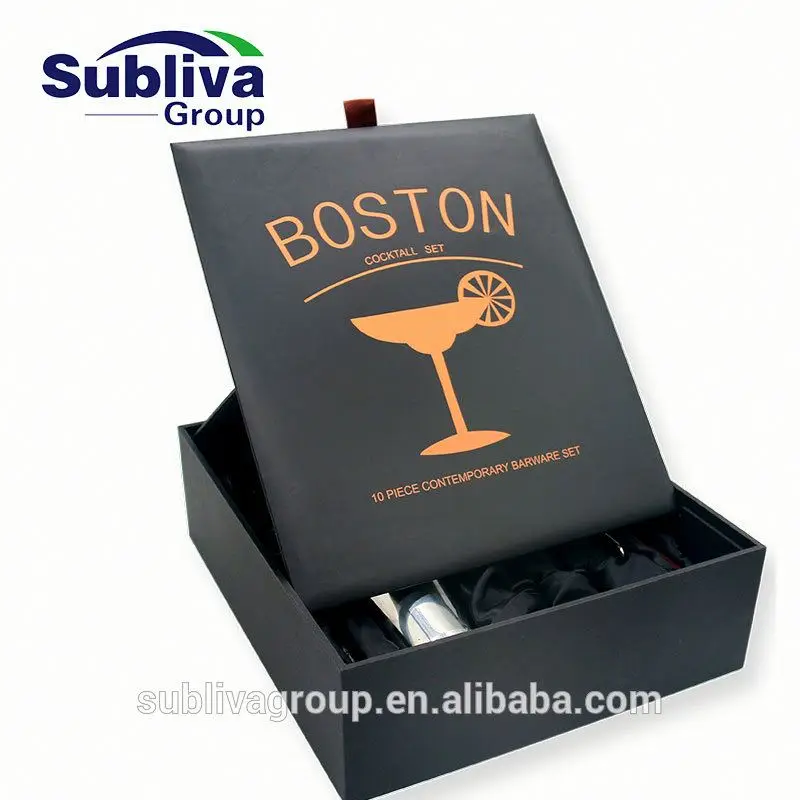 Boston Cocktail Set 10 Pieces -  Rectangular Gift Box