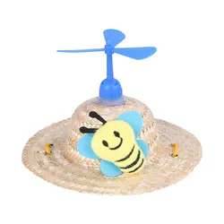 Wholesale Small Cute cat Costumes hat Sombrero Mexican Pet Straw Hat dog straw hat for party