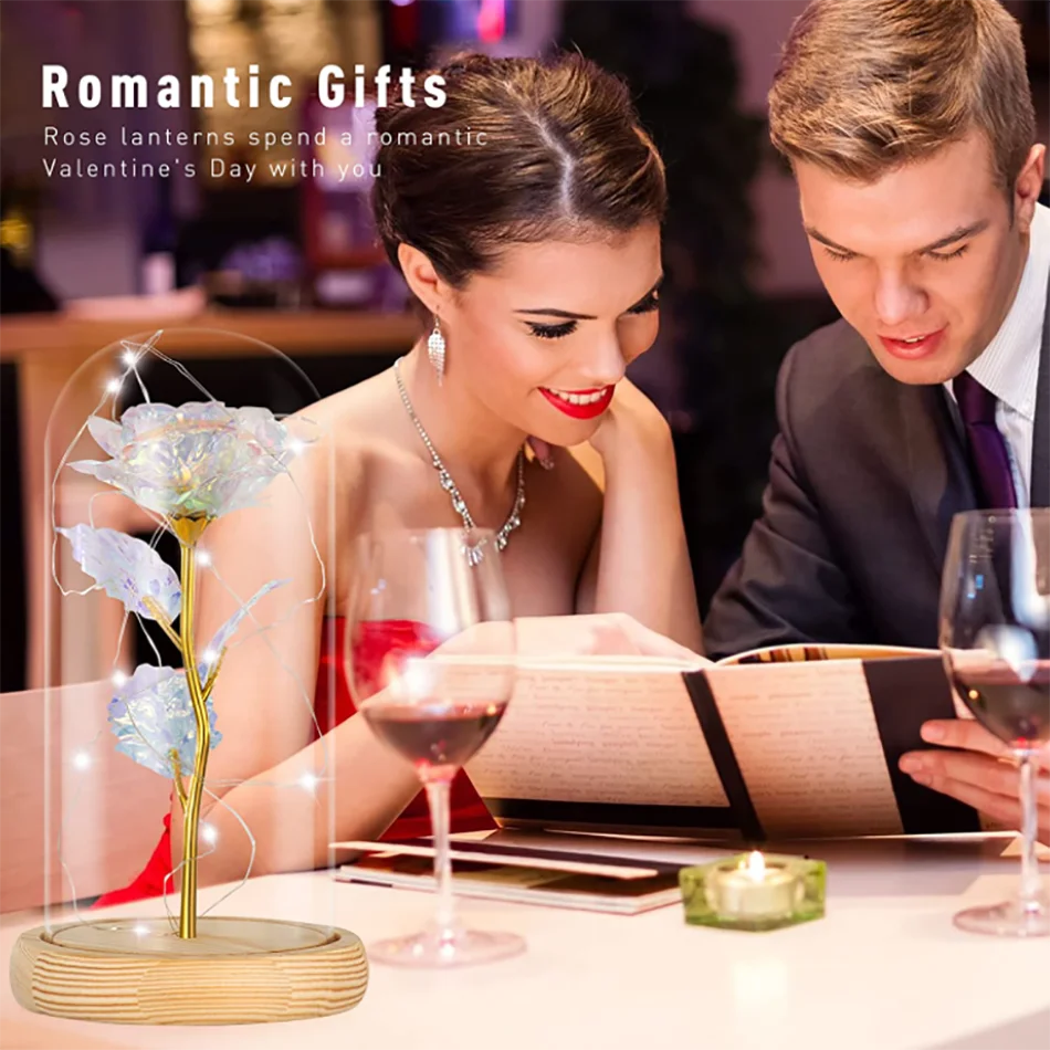 Wholesale Empty Clear Glass Dome Cloche Bell Jar Preserved Flower Rose For Valentine Gifts