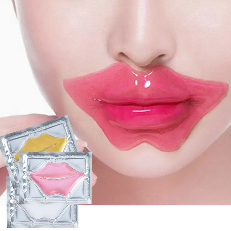 Private Label Custom Plumper Hydrating Lip Sheet Mask Moisturizing Lightening Gel Lips Collagen Masks Lips Mask Sheet
