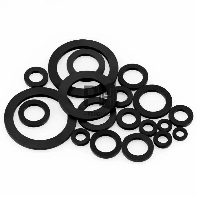 Black White Rubber Silicon Convex Flat Gasket 1/2 3/4 1 Seal O-Ring Water Plumbing Faucet Washer with Stainless Steel Wire Net