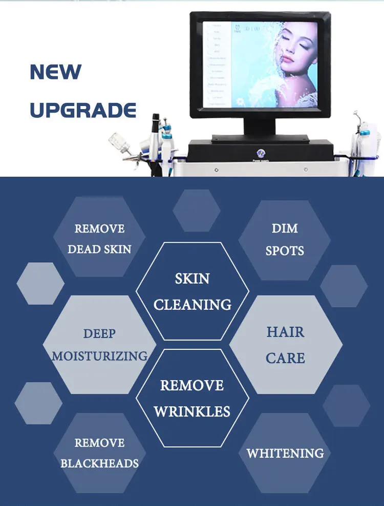 Good Price Aesthetic Machine 14 In 1 Skin Clean Pores Removal Oxygen Hydro Facial Machine For Beauty Spa