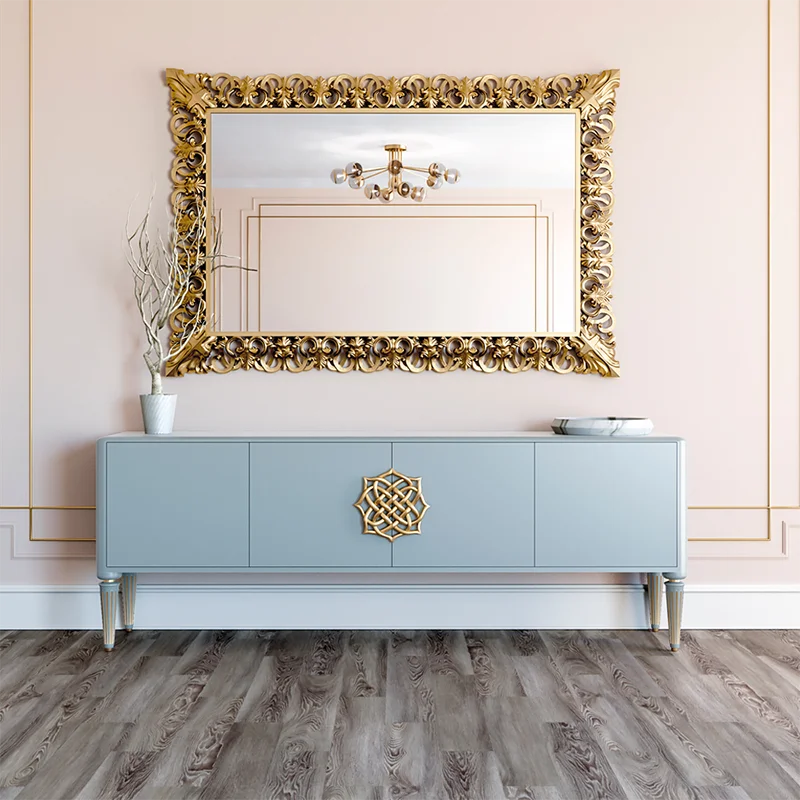 Custom furniture American modern light luxury fashion high-end living room wooden TV cabinet