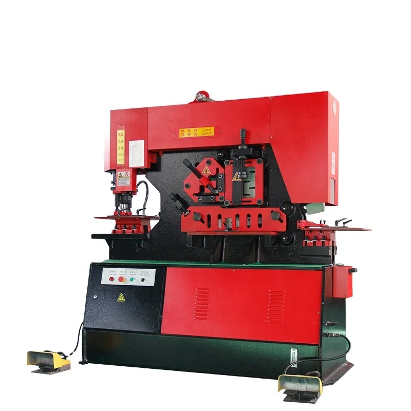Best price wrought iron machine,combined punching shearing hydraulic ironworker with Schneider electric