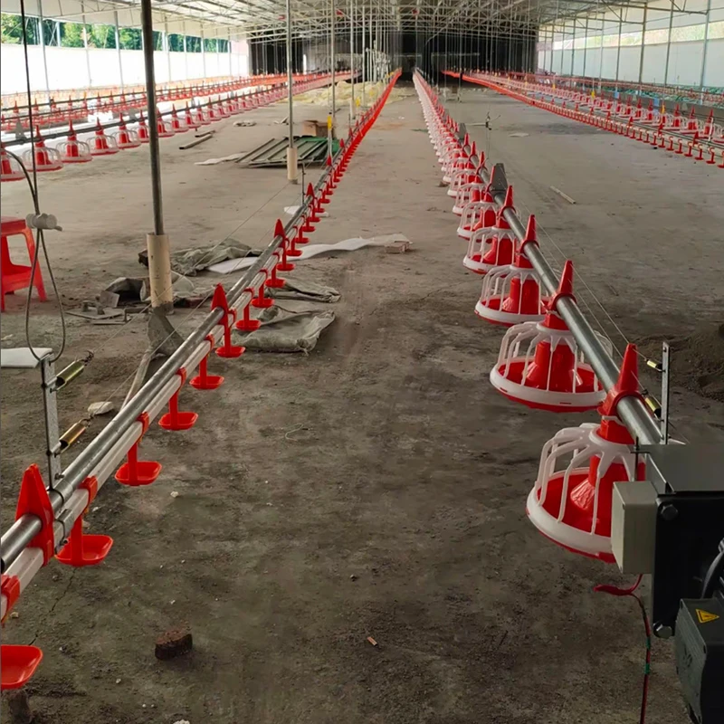 Automatic Steel Chicken Nipple Drinker Broiler Line Feeders and Drinkers Floor Pan System for New & Used Chicken Farming