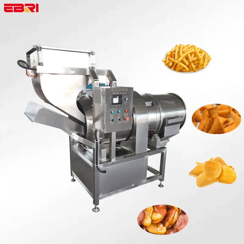 Snack Seasoning Coating Machine Potato Chips Mixer Flavor Blender Seasoning Machine Large Seasoning Mixing Machine