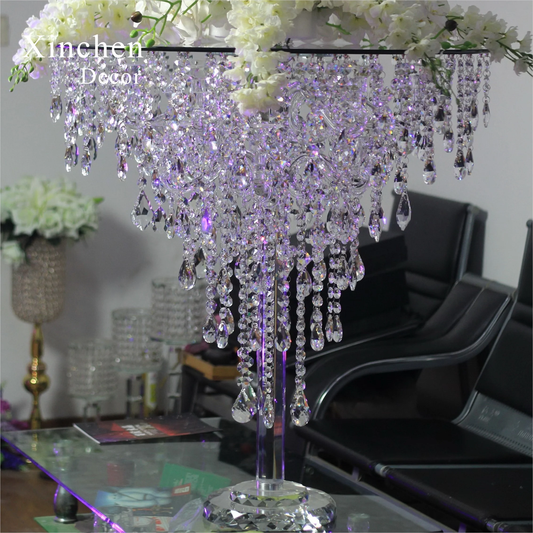 XC-S278 Hot sale luxury wedding decoration crystal cake tables