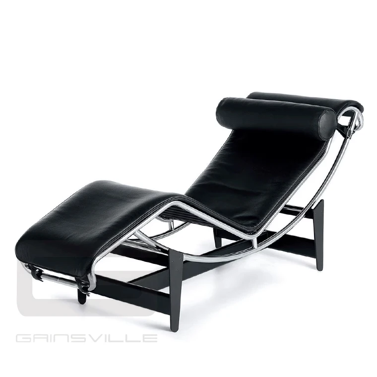 Современная мебель для гостиной, спальни, офиса, дома, отеля, из нержавеющей стали, шезлонг из натуральной кожи