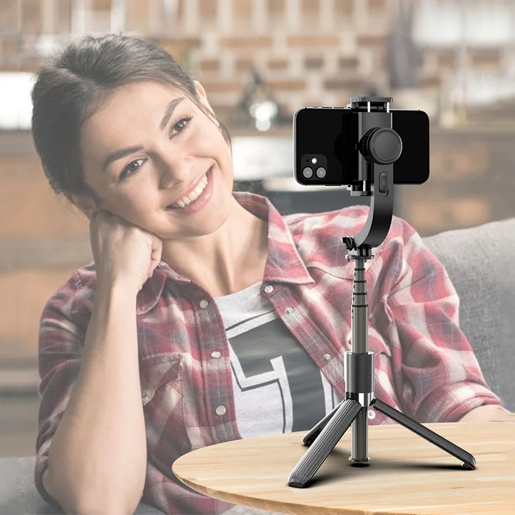 Fashion Portable Foldable 3-in-1 Selfie Stick Tripod Shutter Remote Controller gimbal stabilizer smartphone with smart