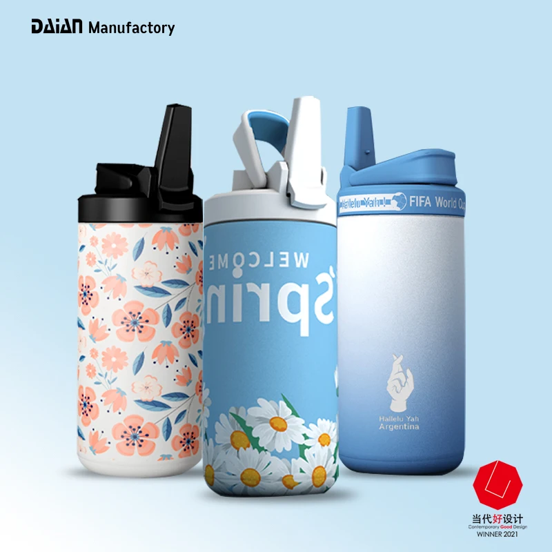 Daian новый дизайн патент 12oz Изолированная термовакуумная колба сублимационная пустая нержавеющая сталь детские стаканы кружки бутылка для воды