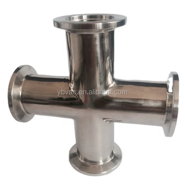 Крест из нержавеющей стали с вакуумными фланцами KF40