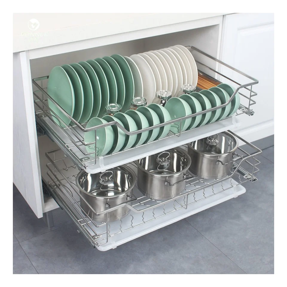 High Quality Modern Pull Down Kitchen Cabinet Storage Shelves kitchen basket kitchen pull out basket pull out basket
