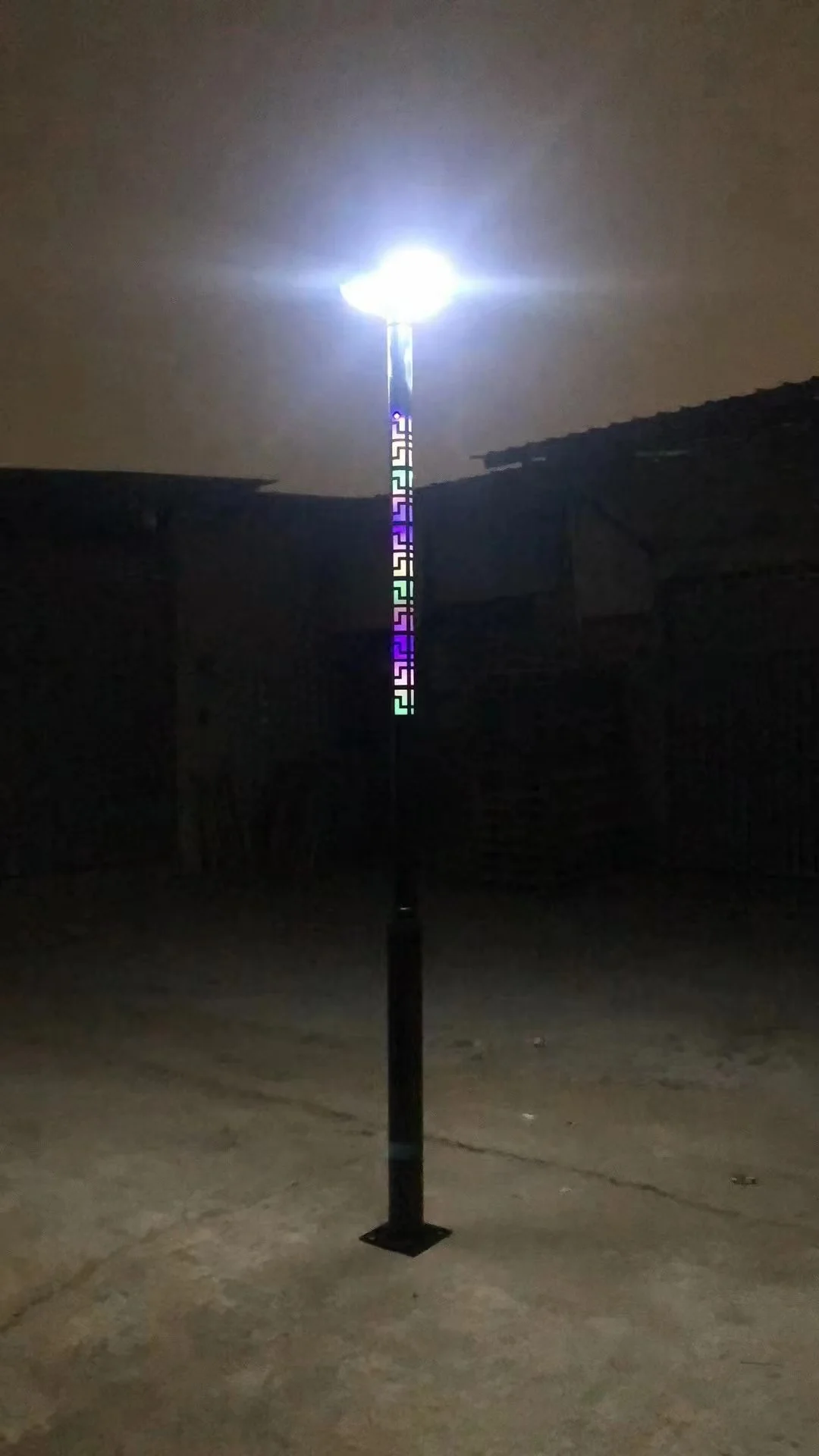 Osum 4m 5m 6m acrylic led street light poles black white blue painted aluminum metal poles lamp post outdoor