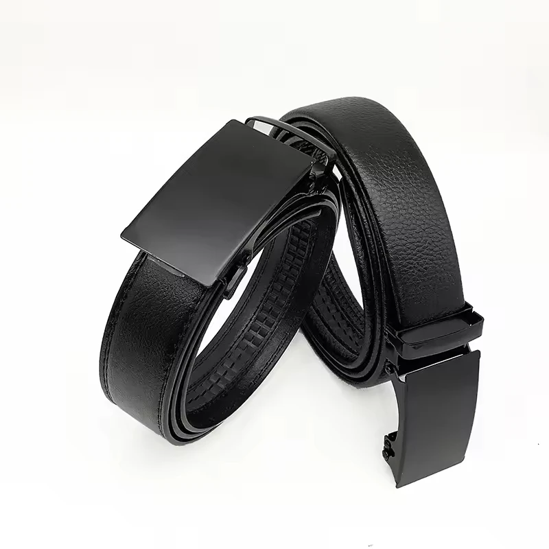 Factory Wholesale Adjustable Men Automatic Buckle Genuine Leather Belts For Men Cow Hide Leather Belt Belts Leather Men