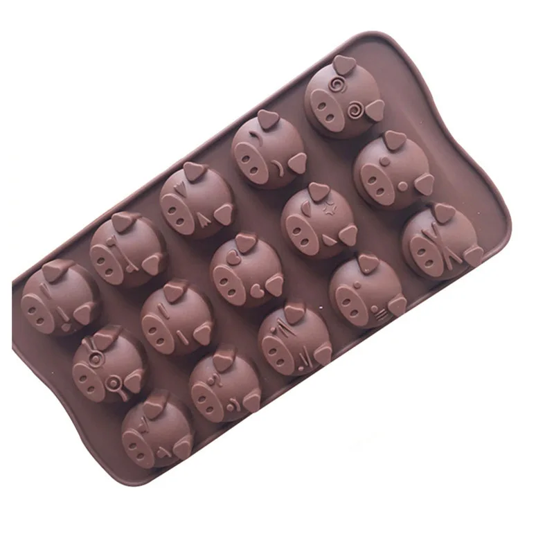 15 Cavity Animal Shape Silicone Chocolate Molds Cake /Ice Molds  BPA Free, Oven/Dishwasher/Refrigerator Safe