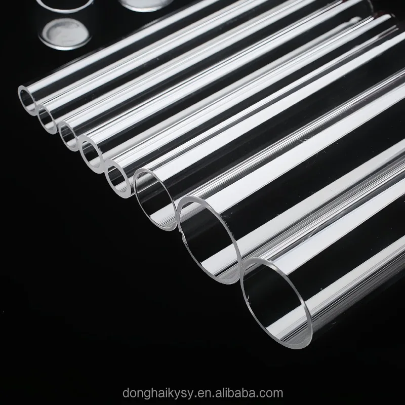 High Purity Quartz Glass Pipe Clear End Open Quartz Test Tube
