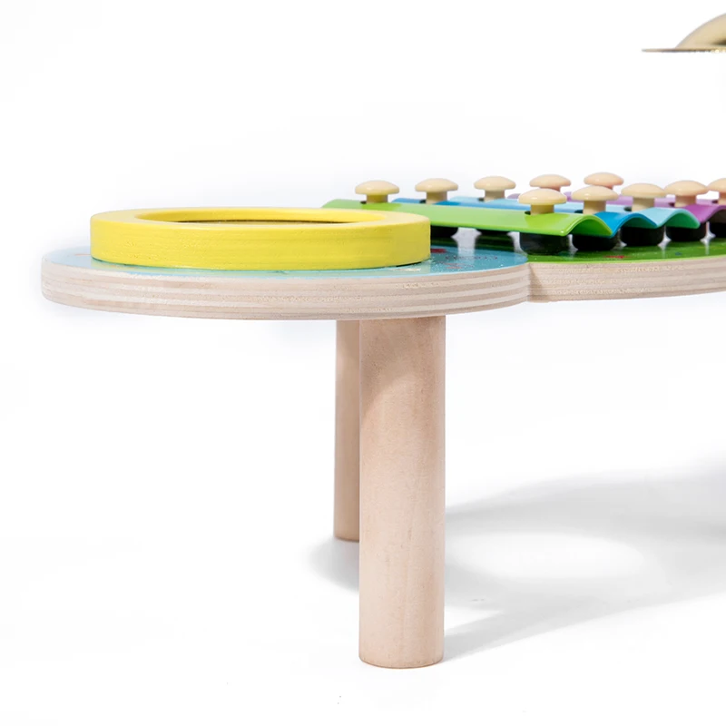 Wooden Music Instrument Toys Xylophone Percussion Educational Musical Toy Game Set For Toddler Drum