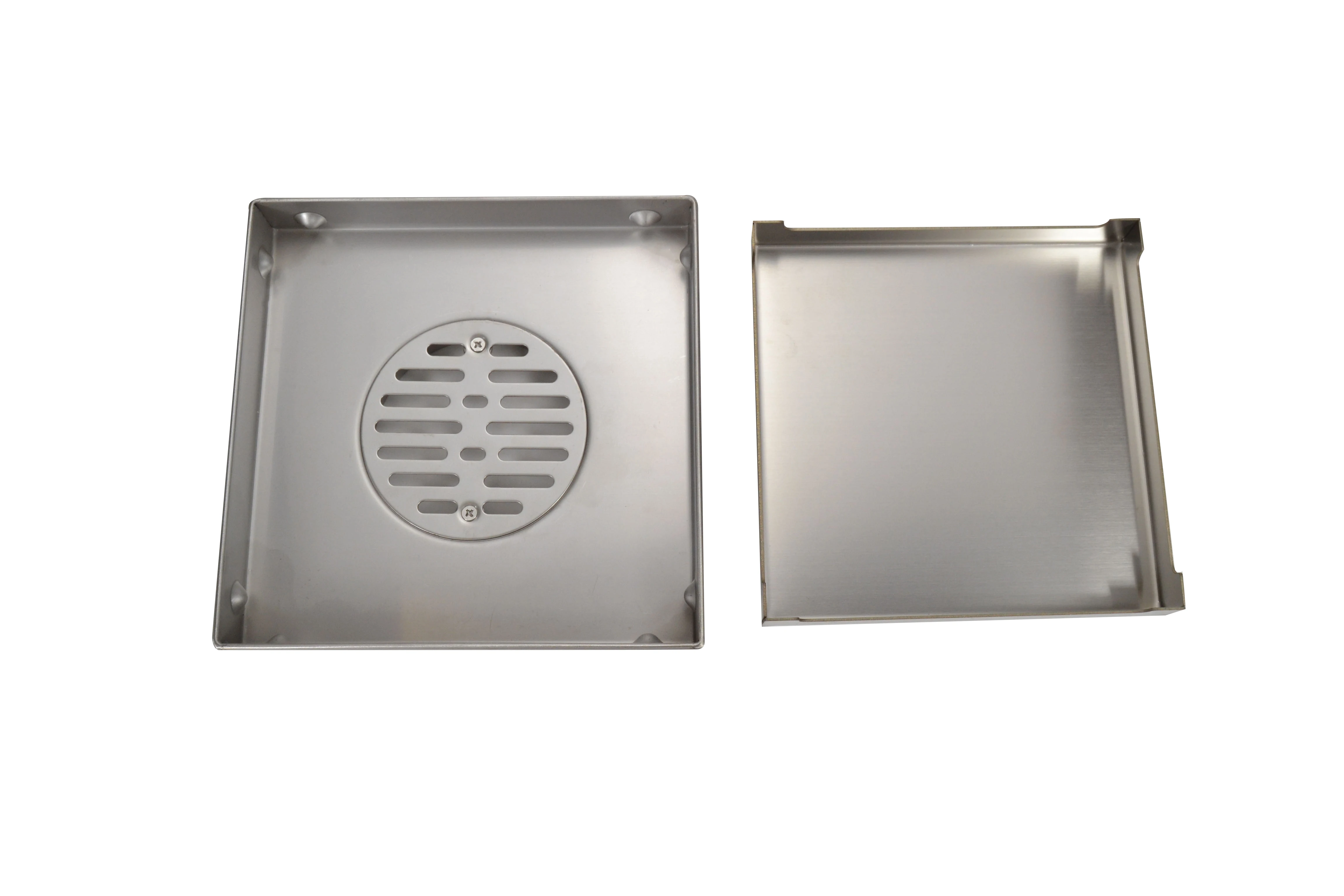 200*200mm big size mirror polished type balcony outdoor floor drain for outside use not tile insert square drain cover