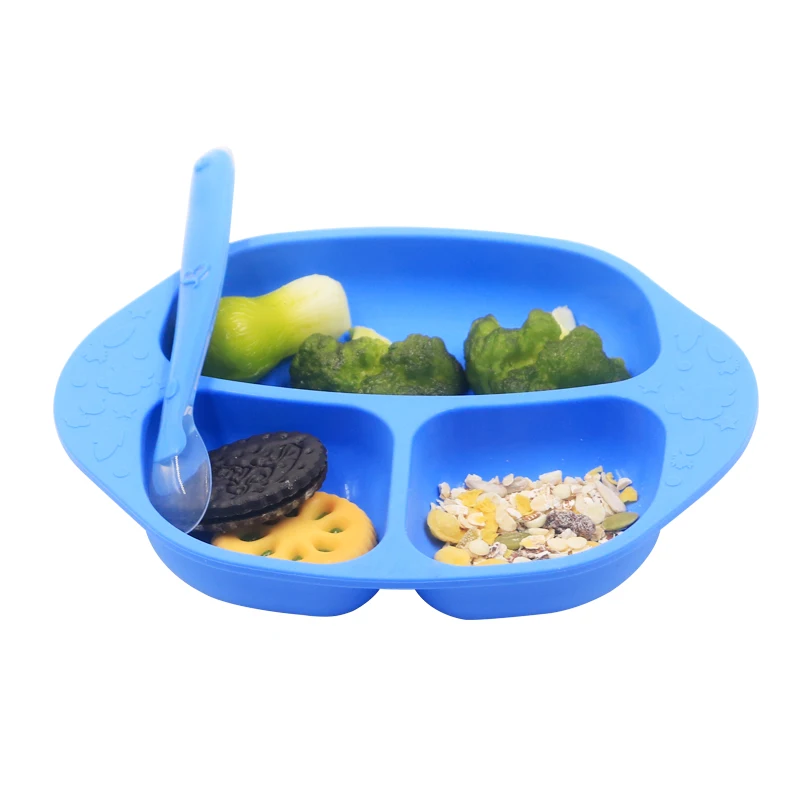 Monkey Custom Logo Silicone Reusable BPA Free Silicone Baby Plate Food Grade Silicone Plate