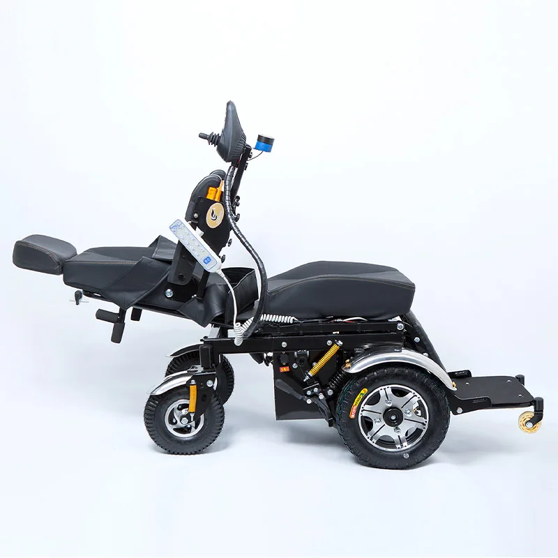Medical equipment power electric safety comfort reclining and standing up wheelchair for disabled