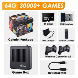 New G11 Pro Video Game Console Hdmi-compatible Retro 4K Game Box Gaming Player Android 9.0 TV Box With Wireless Controller Gifts