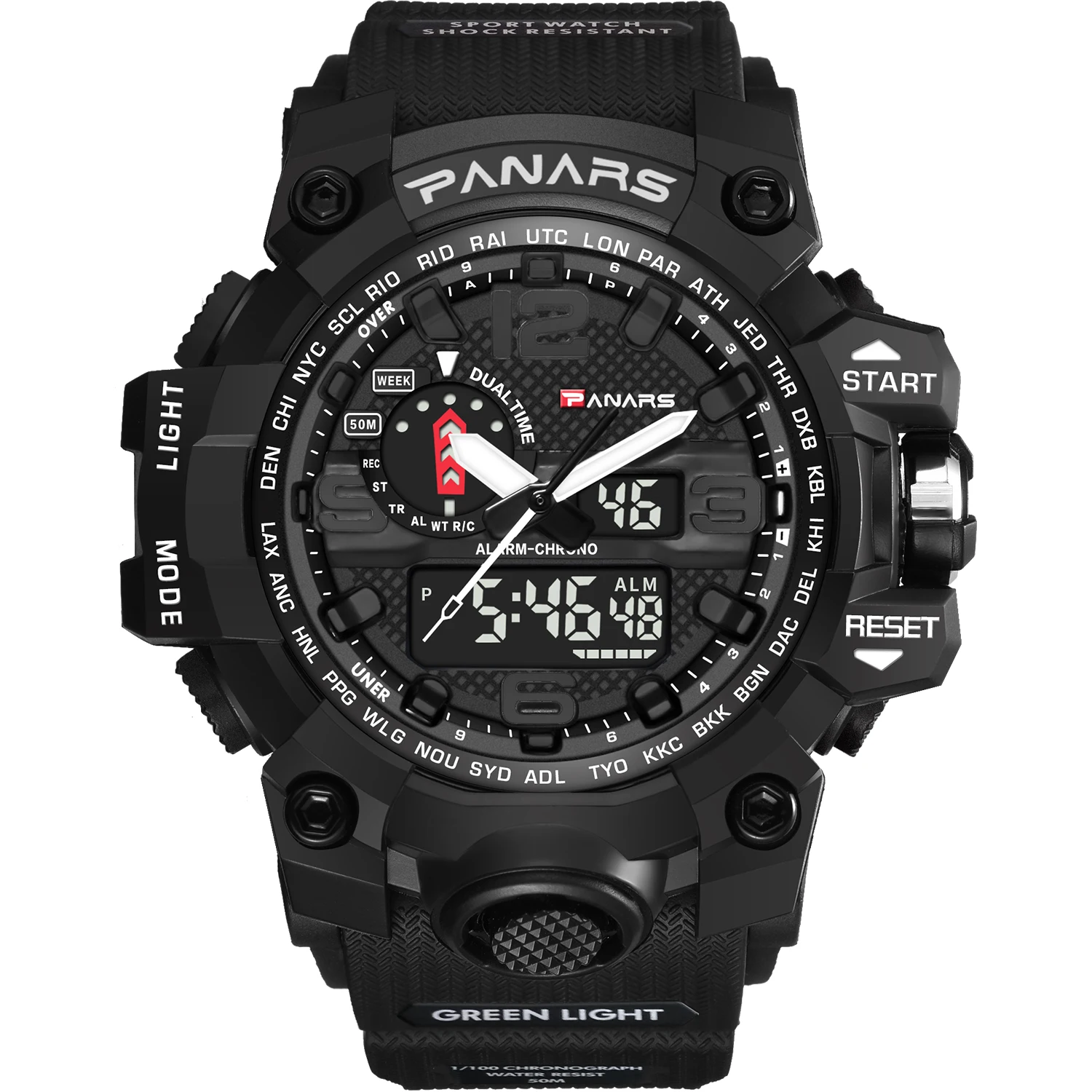 Спортивные часы Hot Jam Tangan PANARS 8202 аналоговые цифровые камуфляжные армейские наручные для