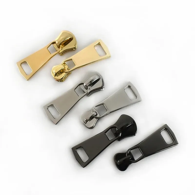 Meetee ZT031 8# 15# Bag Fashion Zippers Accessories Custom Resin Zipper Pulls Zinc Alloy Zipper Slider Head Puller