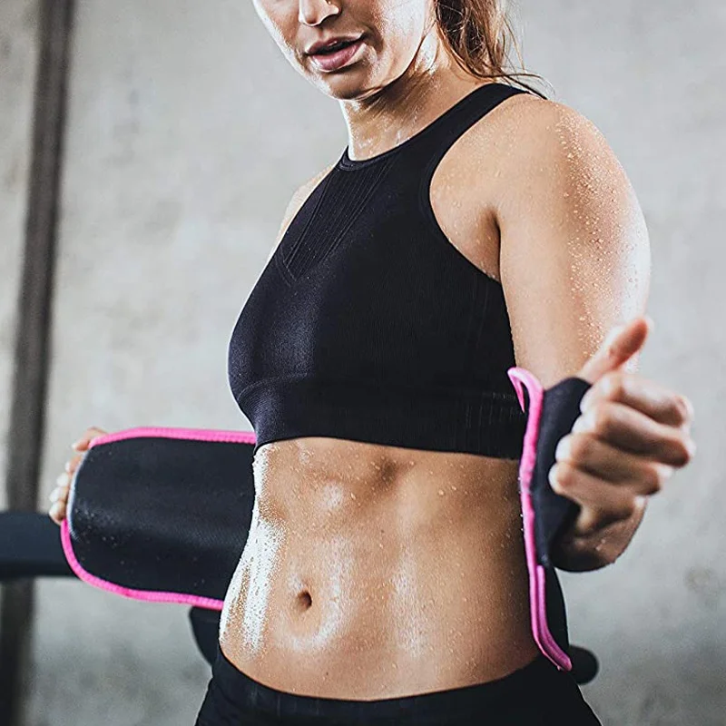 BOOMBM New Design Private Label Women Sports Workout Weight Loss Sweat Bands Neoprene Waist Trimmer Belt Tummy Belt For Gym